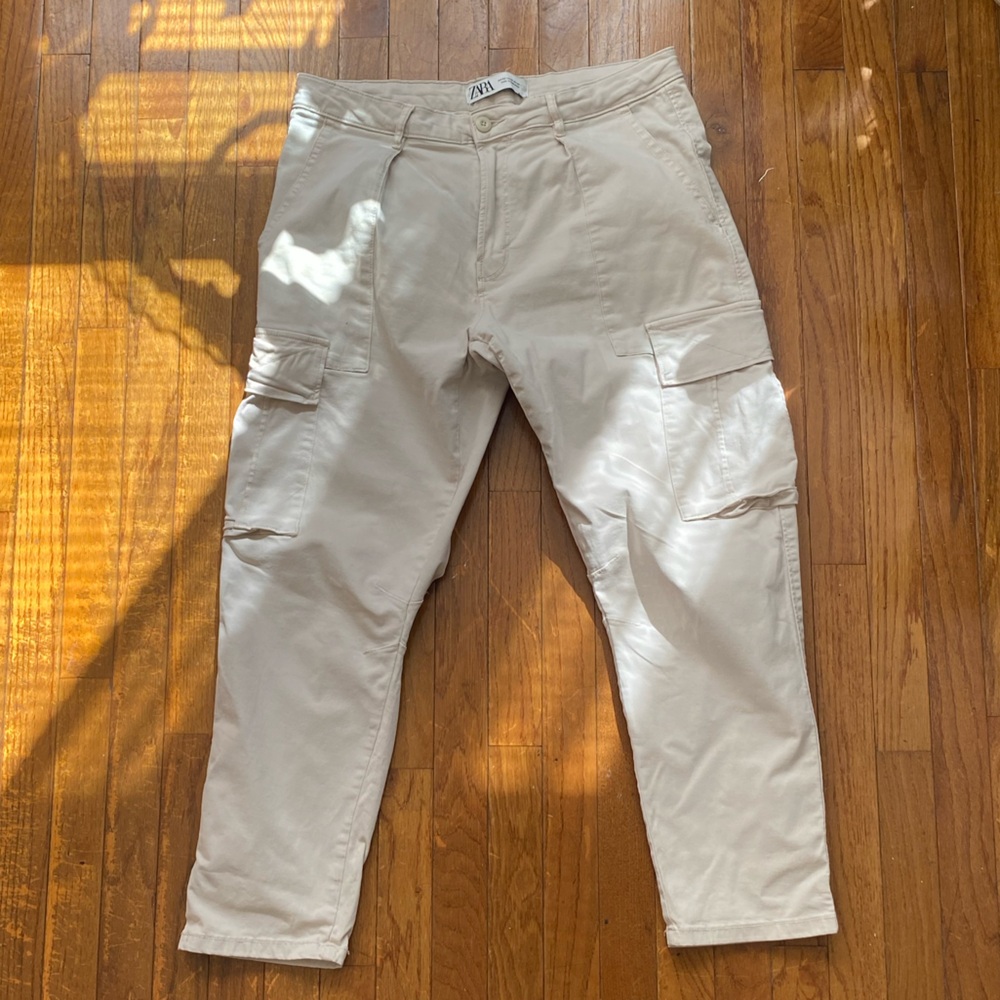 Zara Beige Cargo Pants